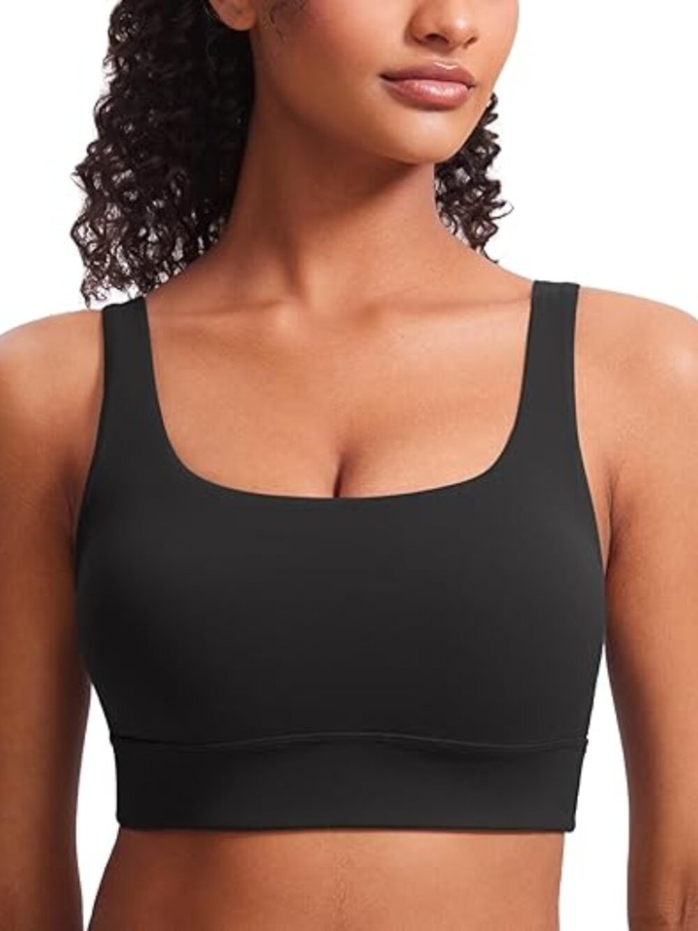 NWT CRZ Yoga Butterluxe U-Back Sports Bra Crop Top - Black - Size Medium
